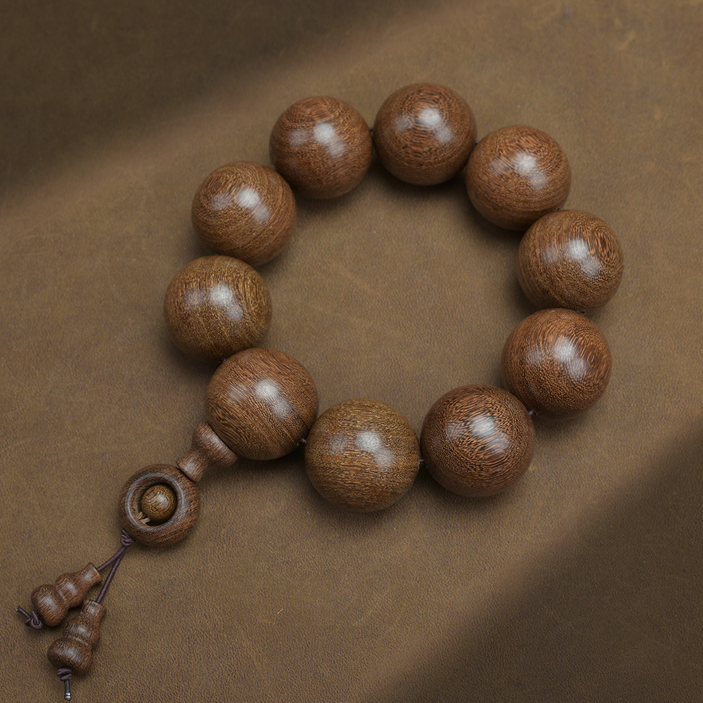 Golden Sandalwood Old Material Buddhist Bead Bracelet