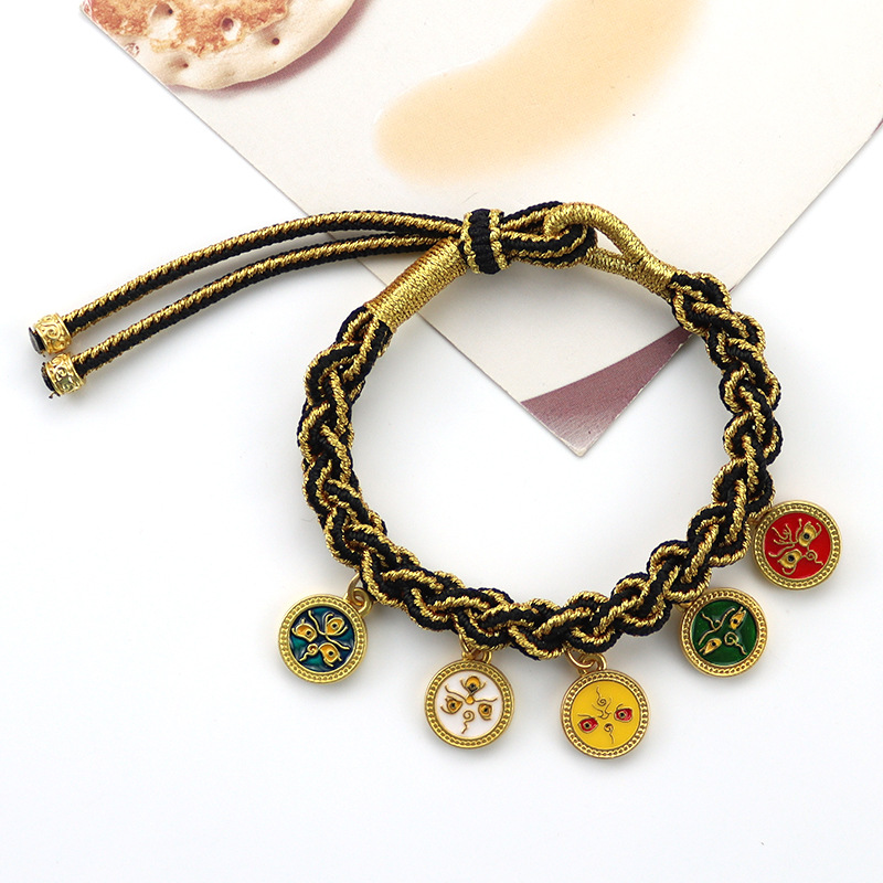 Tibetan Handmade Woven Five-Color Rope Five-Way God of Wealth