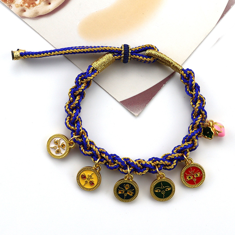 Tibetan Handmade Woven Five-Color Rope Five-Way God of Wealth