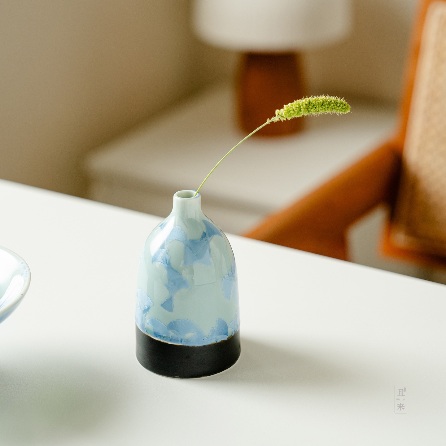 Kiln Change Glaze Crystal Ice Flower Blue Ceramic Vase