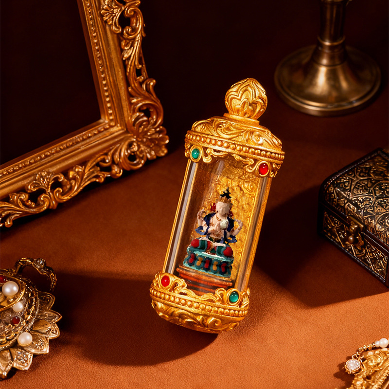 Hand-painted Rubbing Pendant Tibetan Thangka