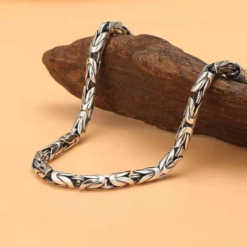 Tibetan Style Peace Pattern Silver Bracelet