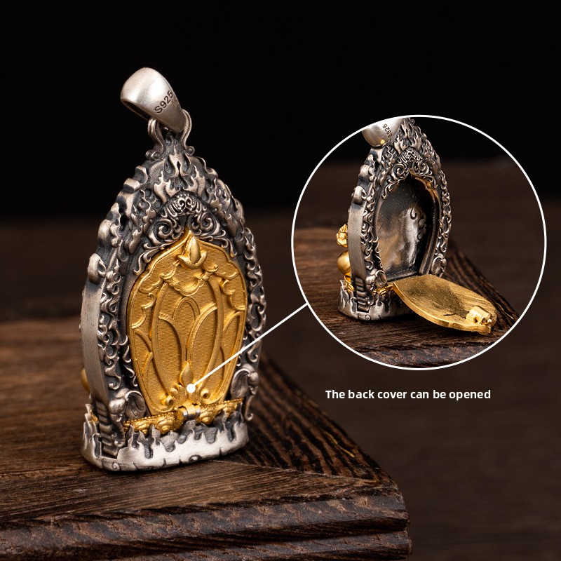 Pure Silver Gold-Plated Wealth-Attracting Brave Precision Craft Pendant