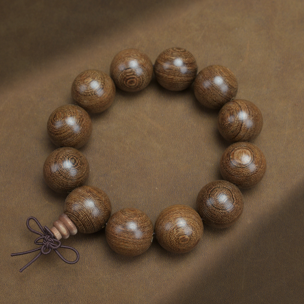 Golden Sandalwood Old Material Buddhist Bead Bracelet