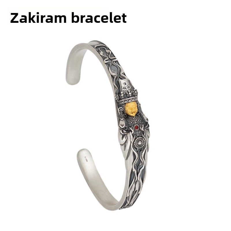 Tibetan Pure Silver Zaki Ram Bracelet