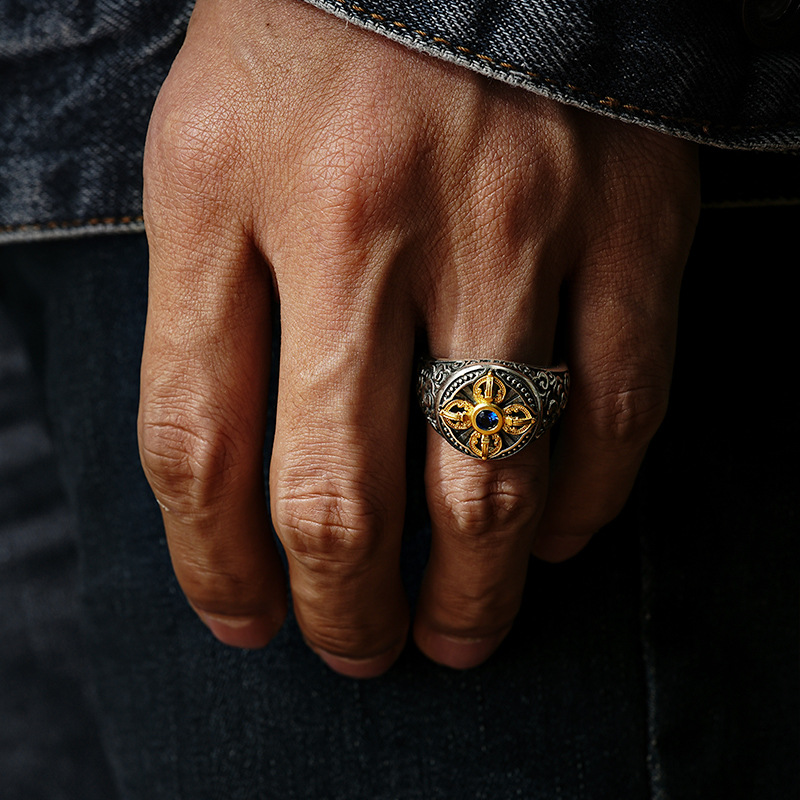 Tibetan Cross Vajra Ring