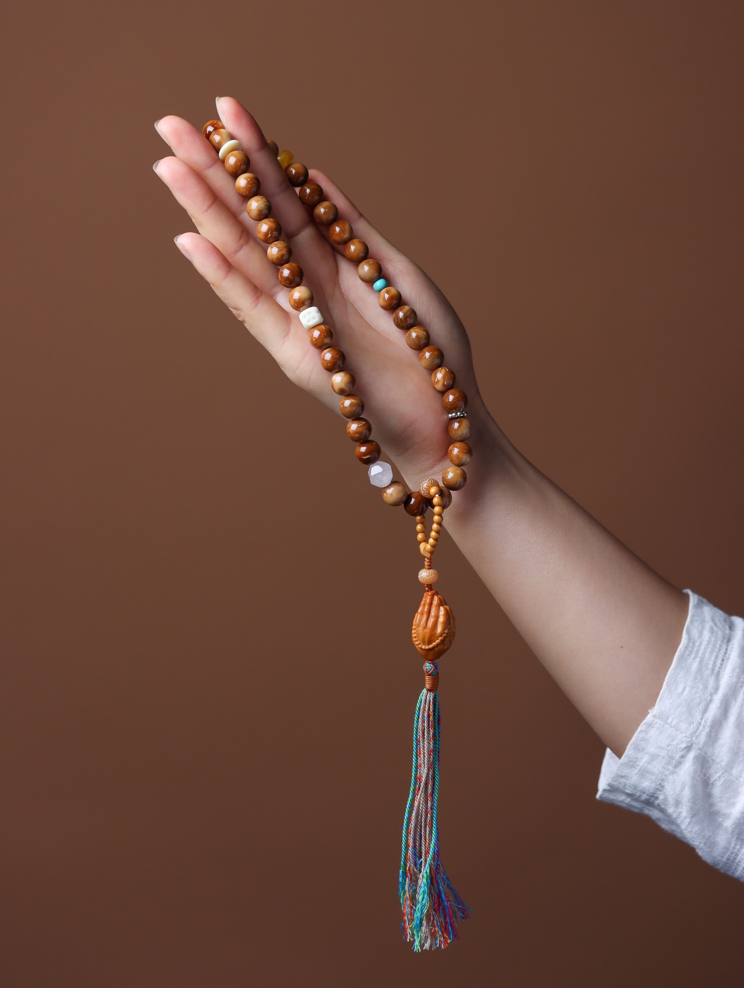 Natural Cook Demon Flower Prayer Beads