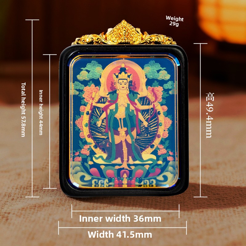 Collection of Painted Thangka Pendants