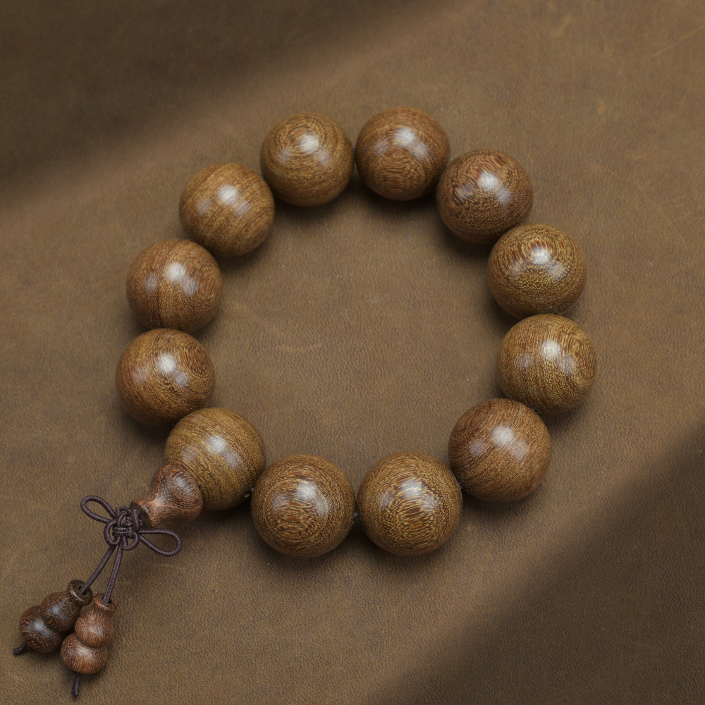 Golden Sandalwood Old Material Buddhist Bead Bracelet