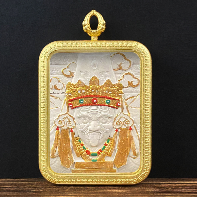 Collection Tibetan Style Incense Ash Dot Painting Thangka Buddha Pendant