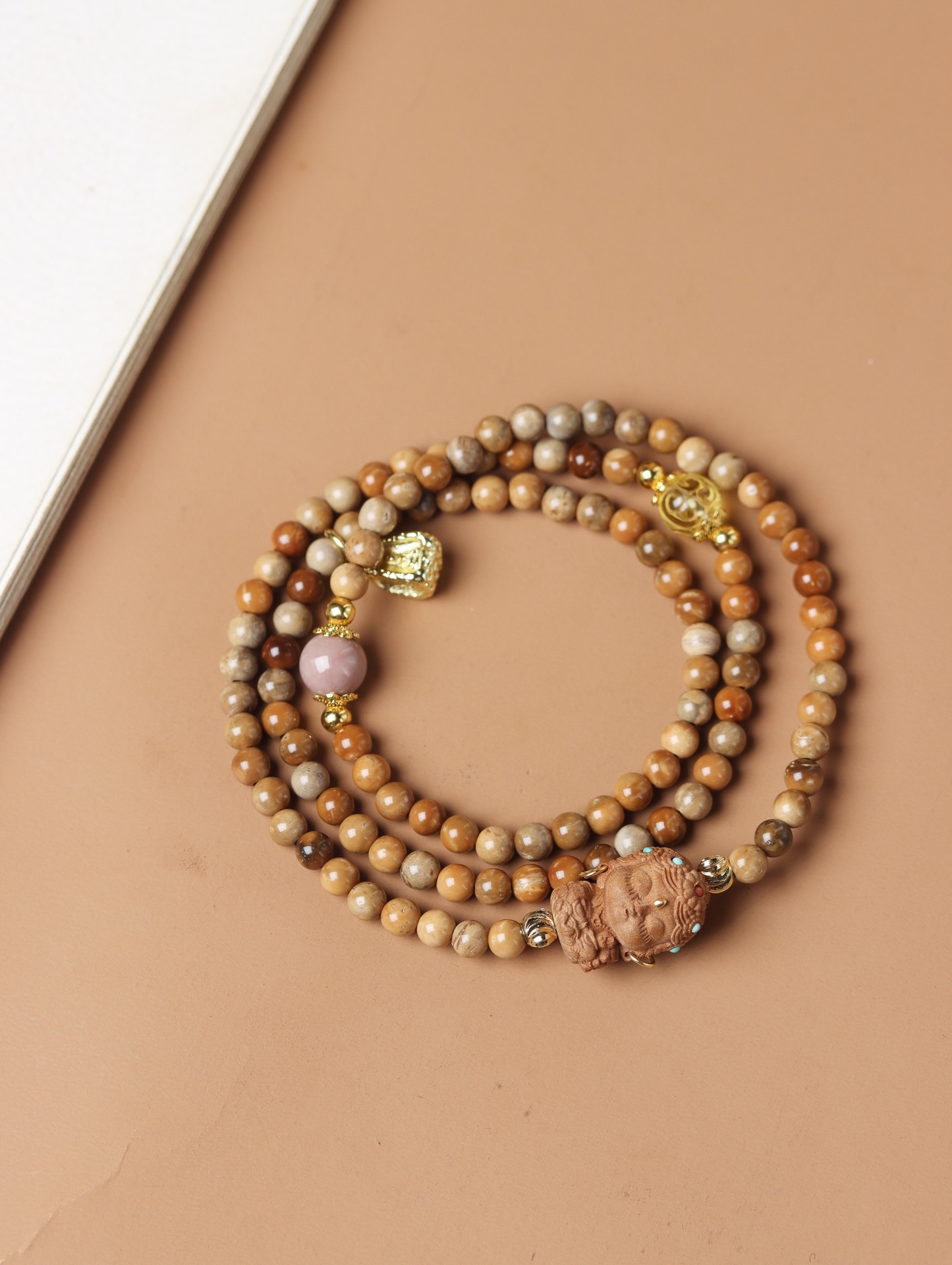 Natural Cook Demon Flower Prayer Beads