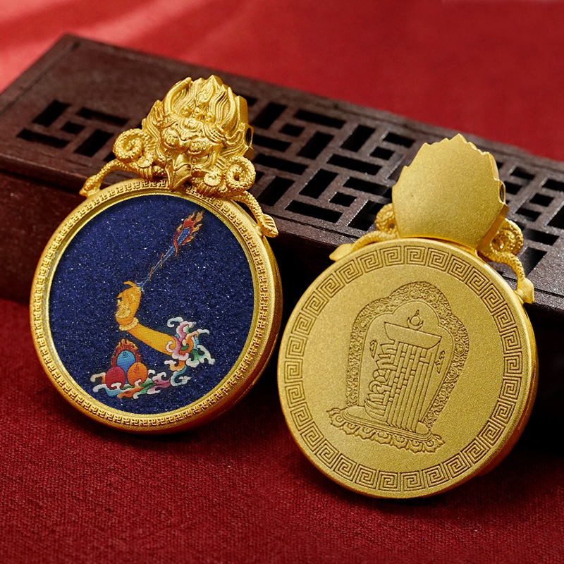 Handmade Pendant Tibetan Style Great Peacock Bird Thangka