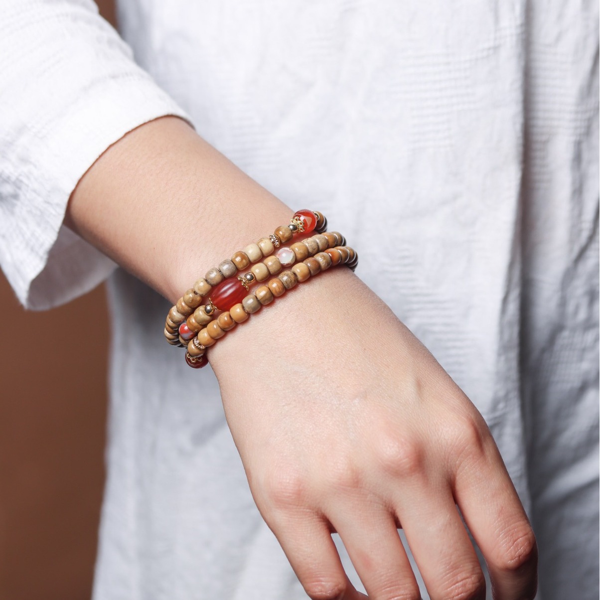 Natural Cook Demon Flower Prayer Beads