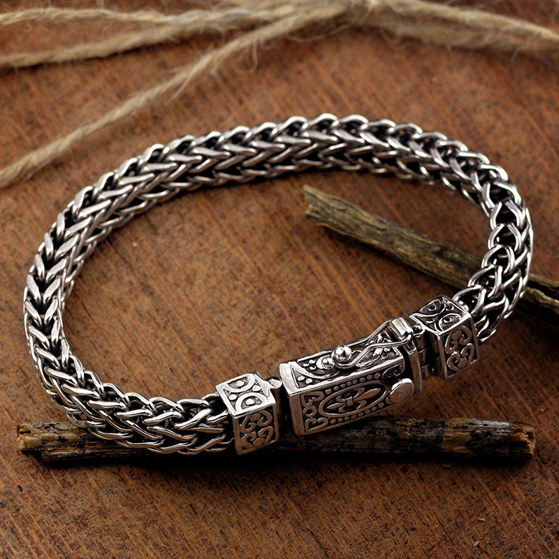 Hand-woven Silver Bracelet