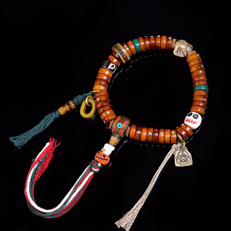 Natural Camel Bone Tibetan Tassel Bracelet