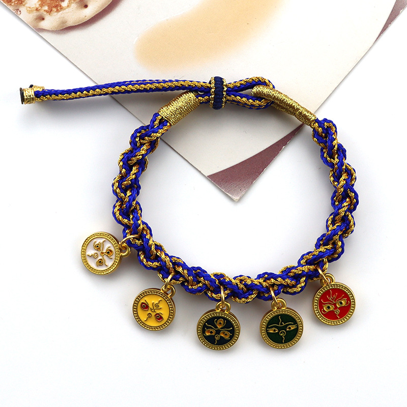 Tibetan Handmade Woven Five-Color Rope Five-Way God of Wealth