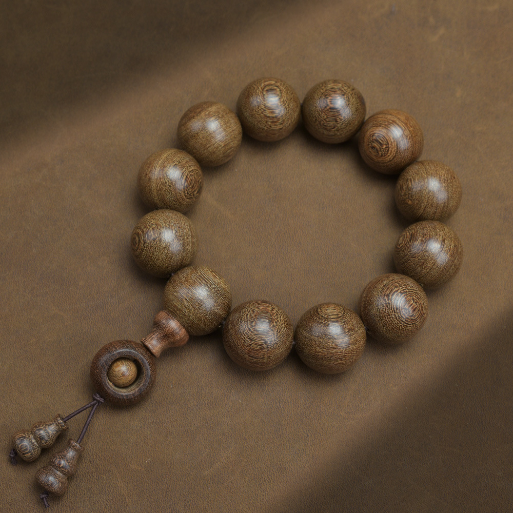 Golden Sandalwood Old Material Buddhist Bead Bracelet