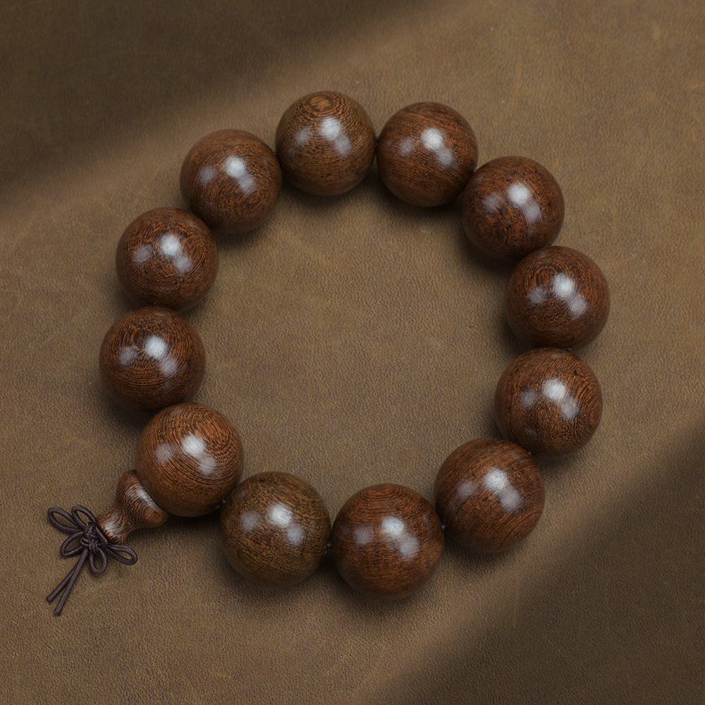 Golden Sandalwood Old Material Buddhist Bead Bracelet
