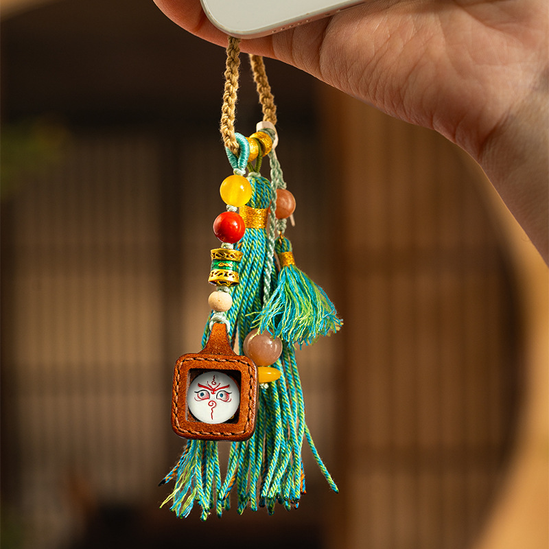Hand-painted Thangka Bag Hanging Keychain