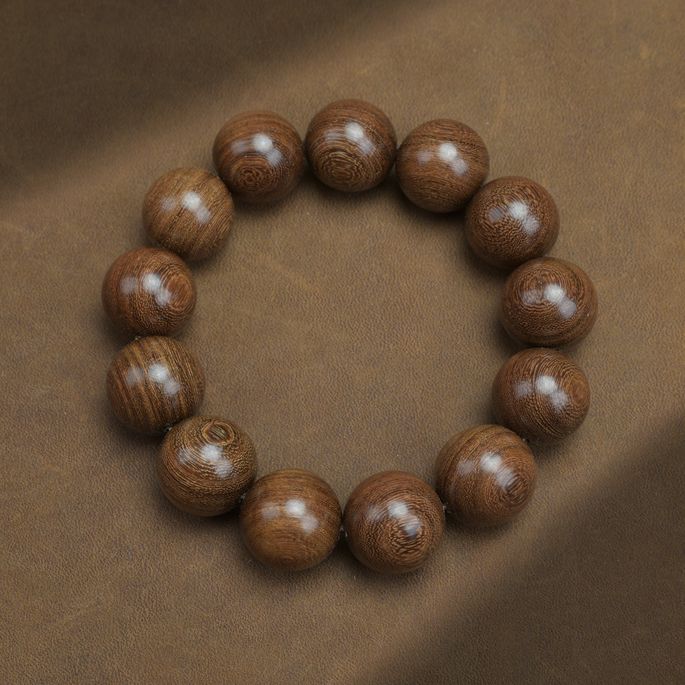 Golden Sandalwood Old Material Buddhist Bead Bracelet