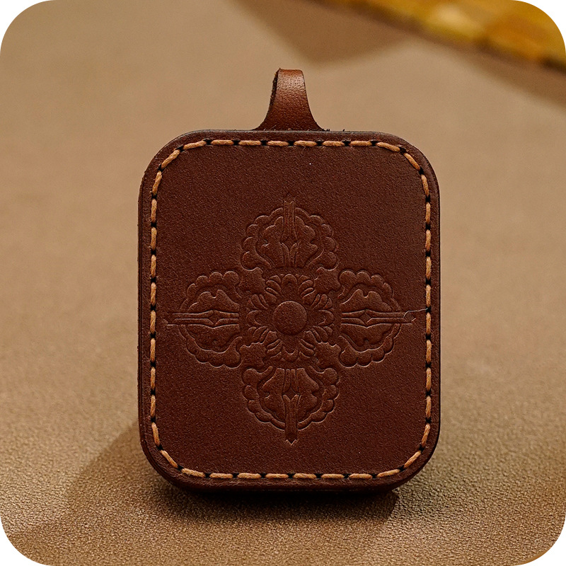 Hand-painted Cinnabar Five Elements Thangka Pendant