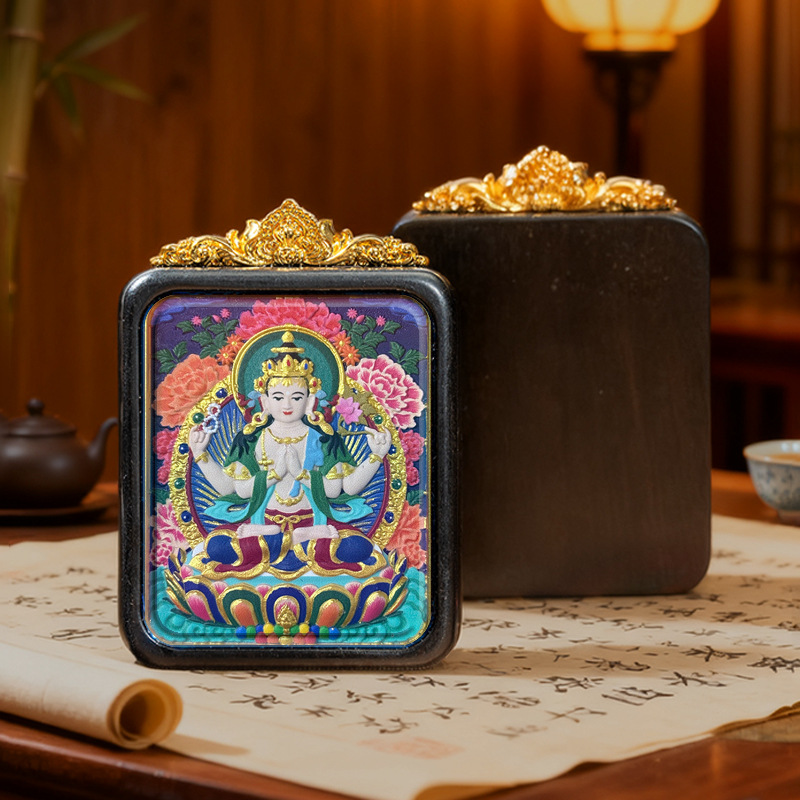 Collection of Painted Thangka Pendants