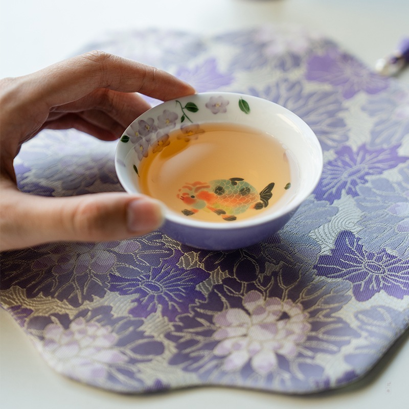 Hand-painted Colorful Goldfish Teapot Set