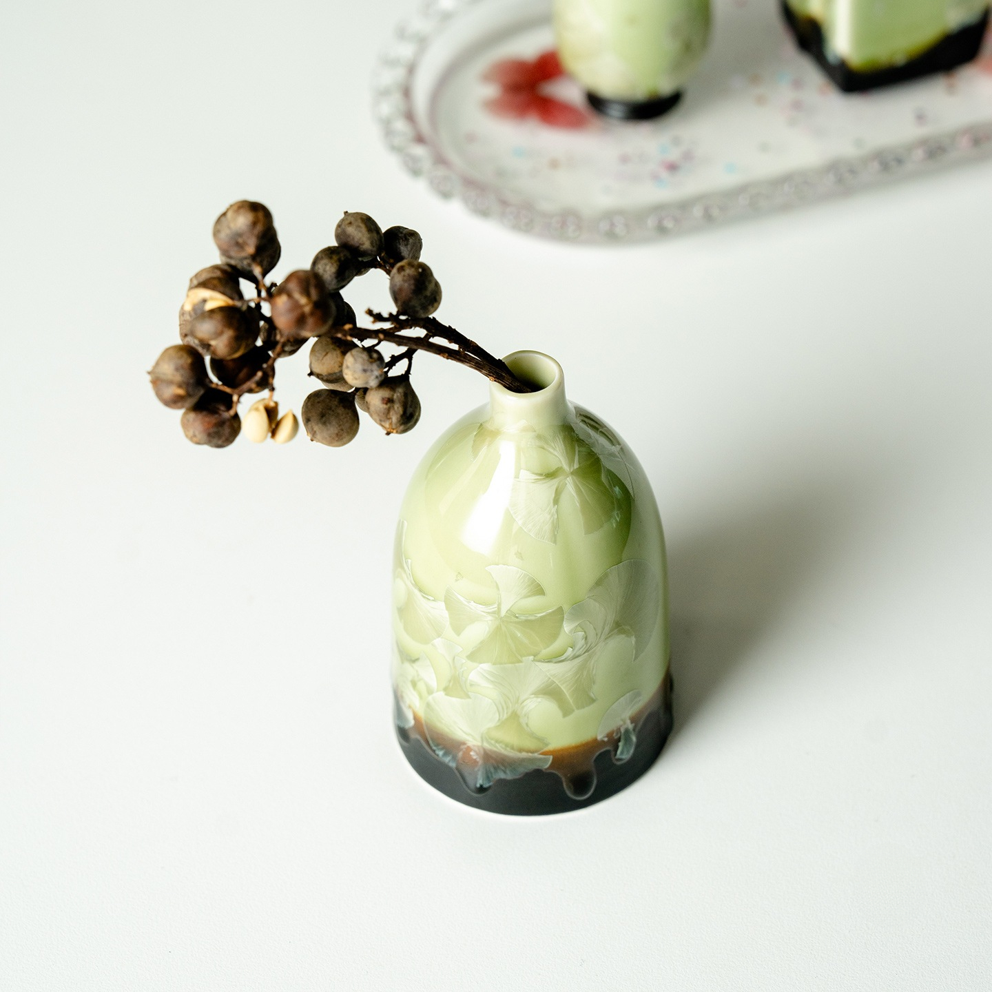 Mint Green Ceramic Vase Ornament