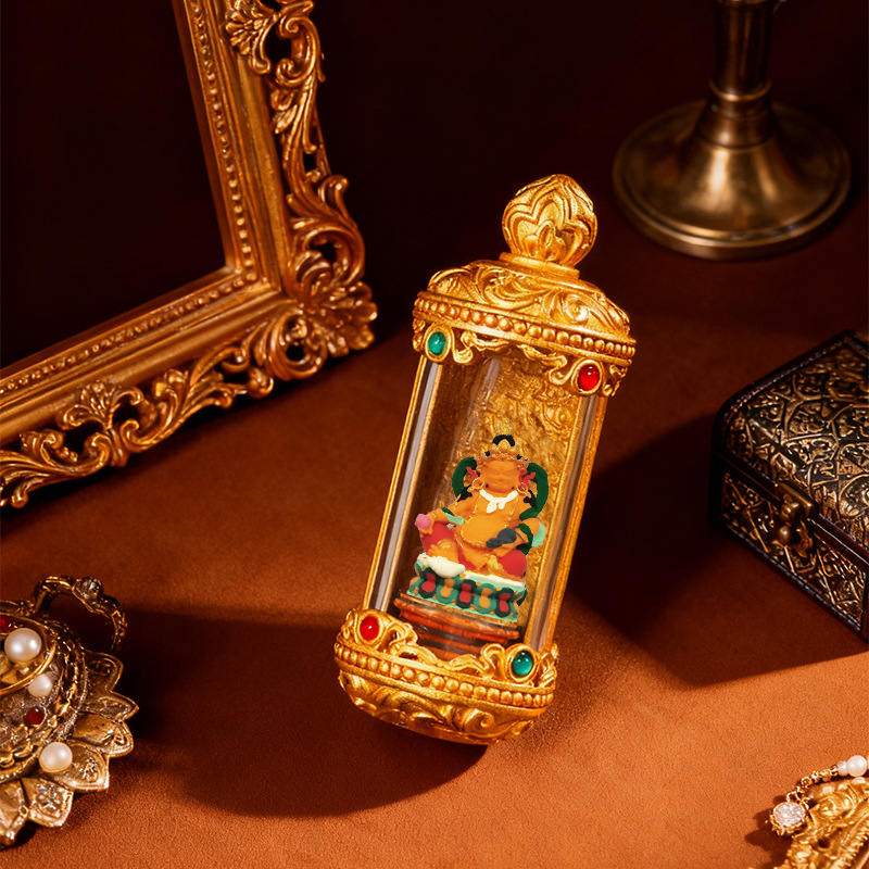 Hand-painted Rubbing Pendant Tibetan Thangka