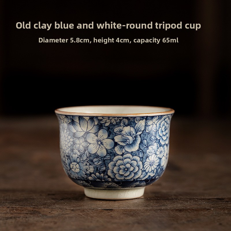 Dehua Old Pottery Clay Three-Talent Covered Bowl High-End Tea Bowl with Lid Tea Set