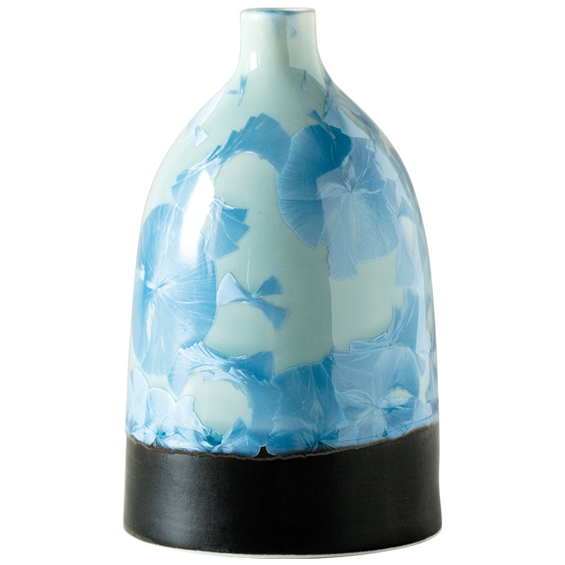 Kiln Change Glaze Crystal Ice Flower Blue Ceramic Vase