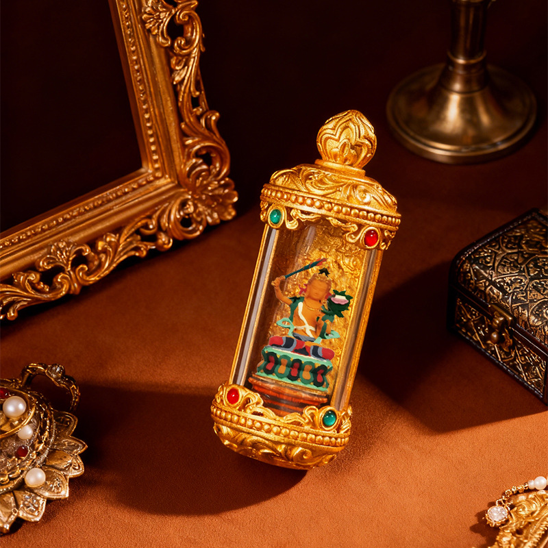 Hand-painted Rubbing Pendant Tibetan Thangka