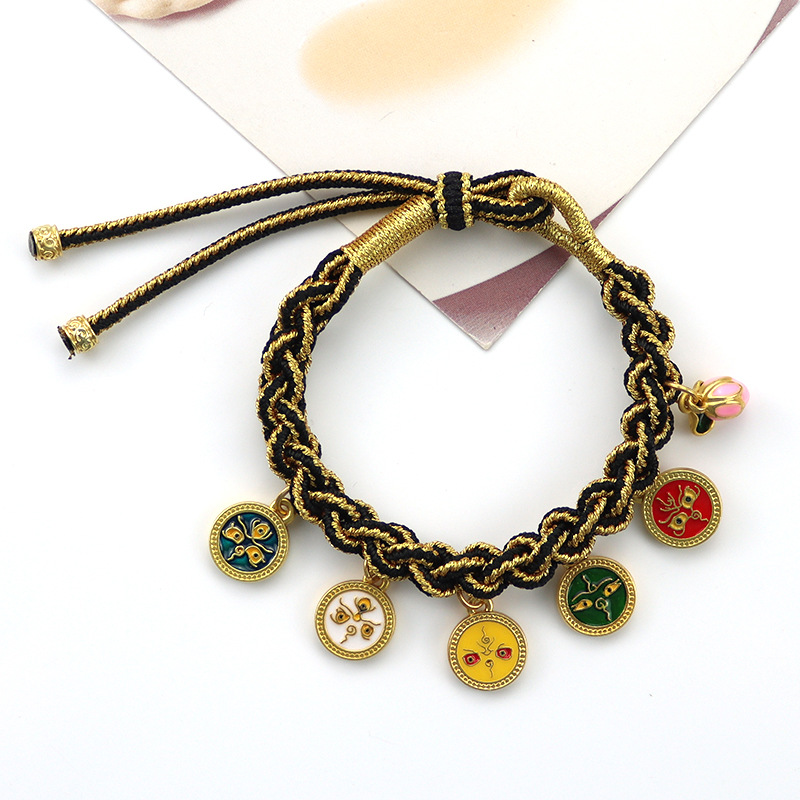 Tibetan Handmade Woven Five-Color Rope Five-Way God of Wealth