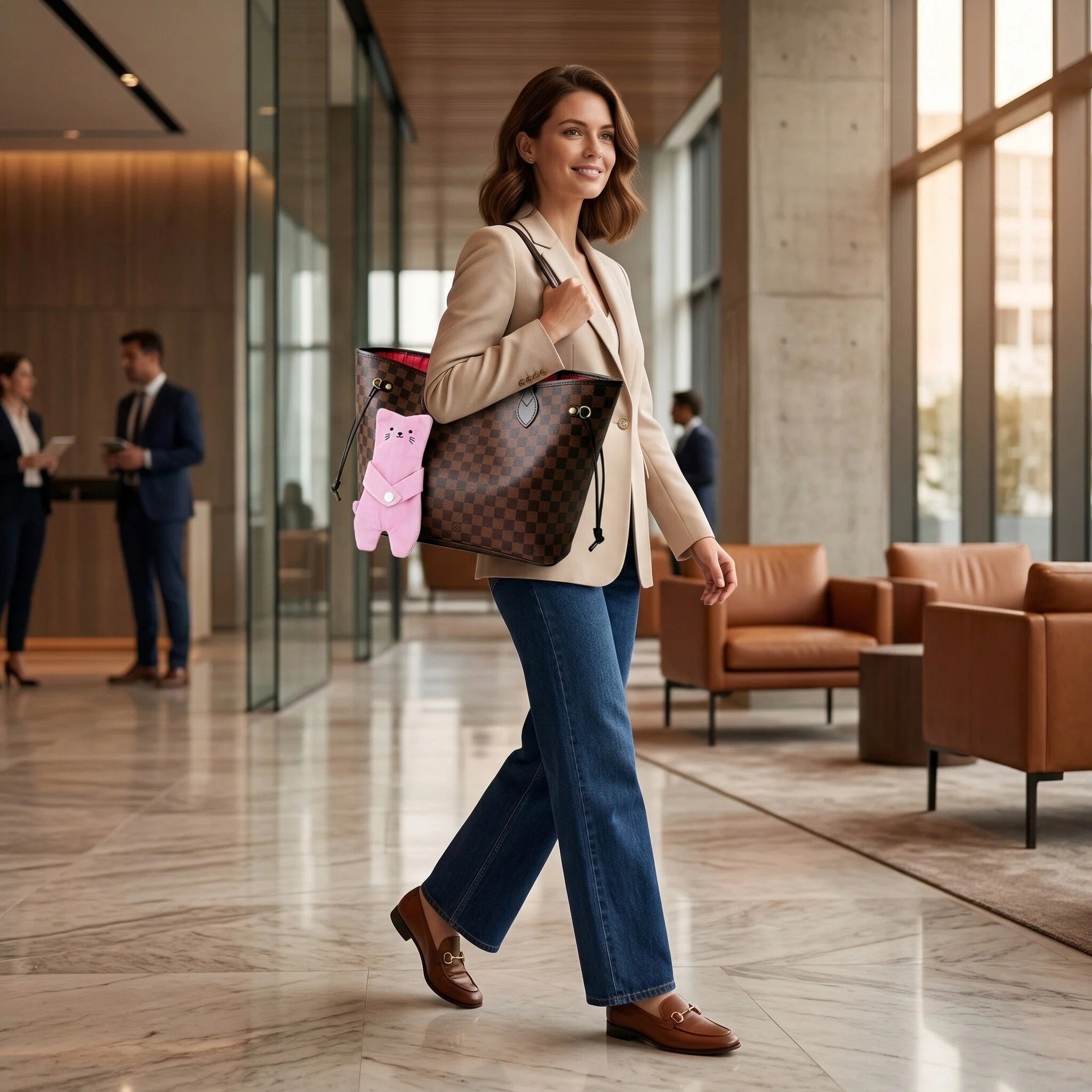 {"default":"classic checkered tote bag aesthetic, stylish everyday tote for modern women"}
