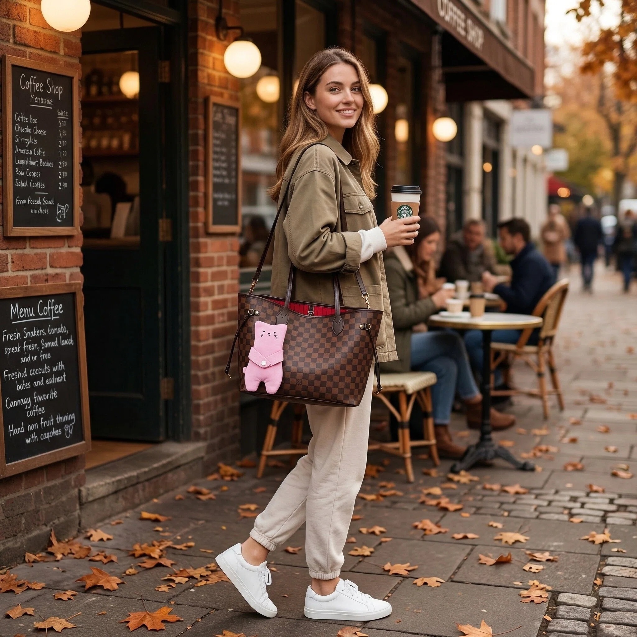 {"default":"chic checkered tote bag outfit idea, perfect everyday bag for work and city life"}

