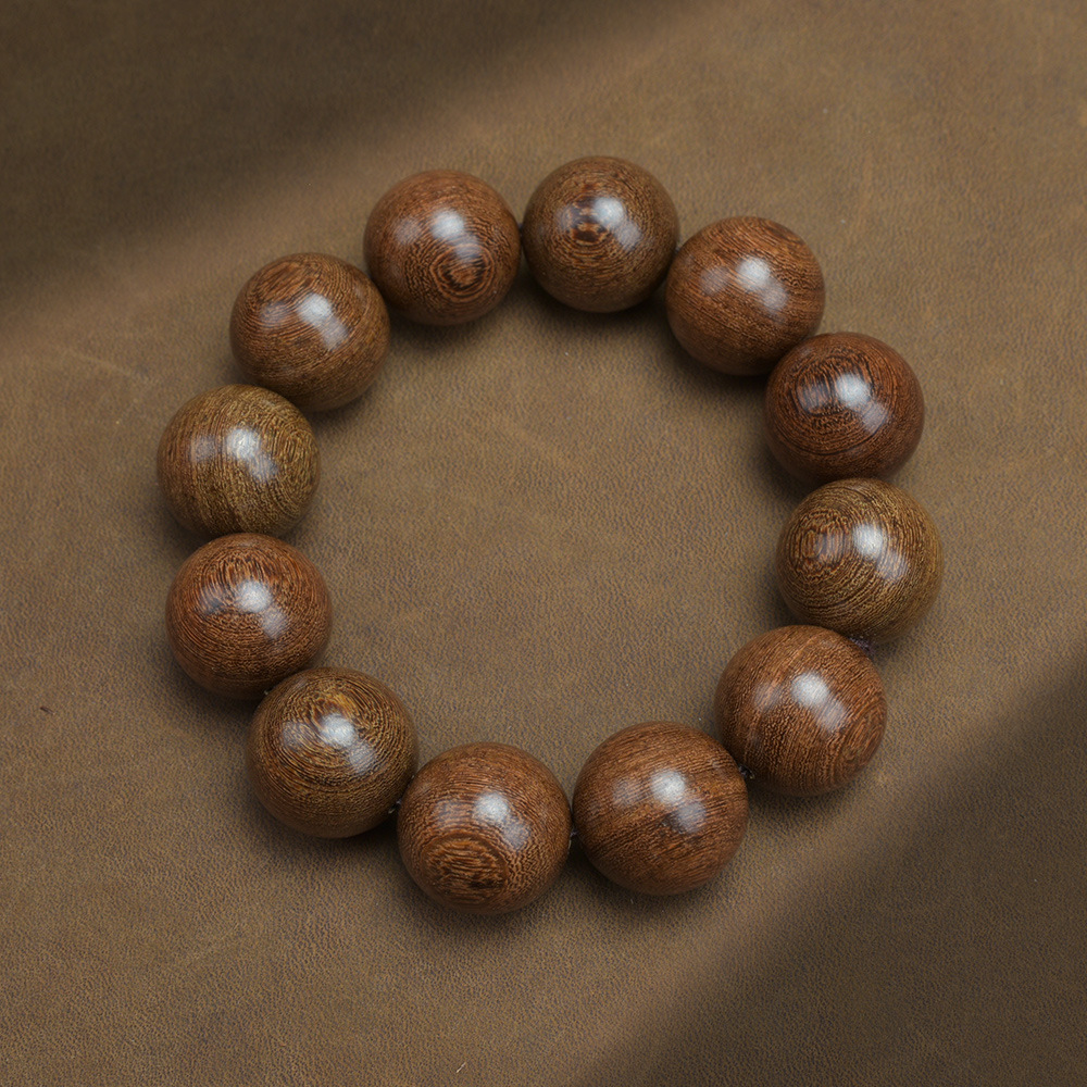 Golden Sandalwood Old Material Buddhist Bead Bracelet