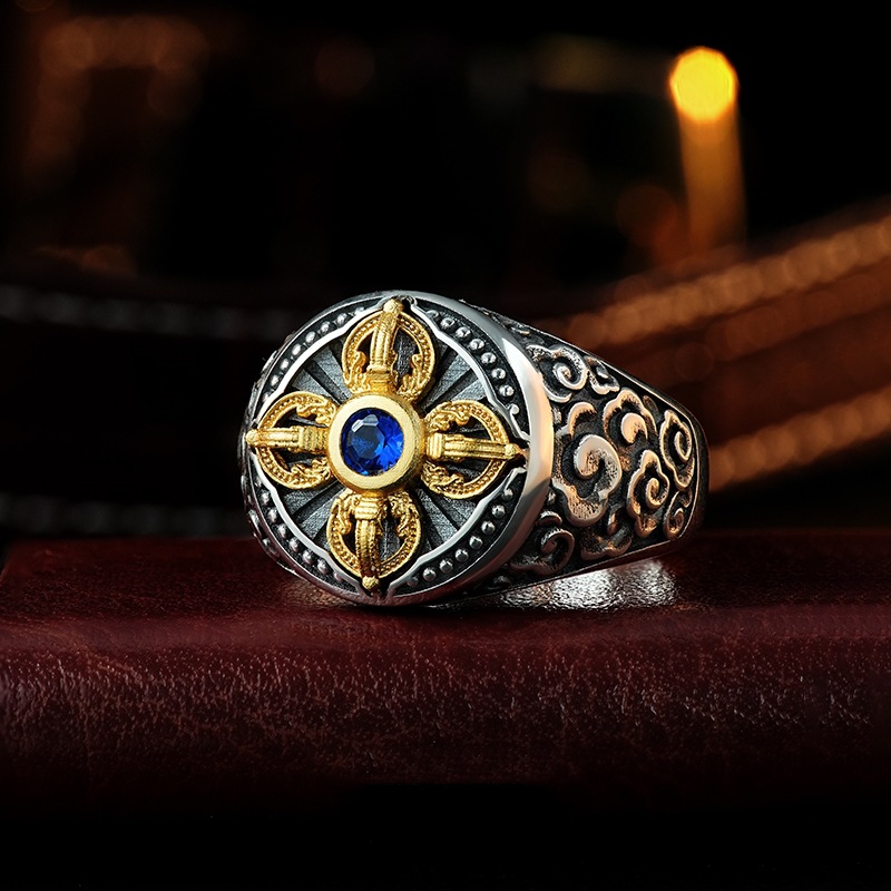 Tibetan Cross Vajra Ring