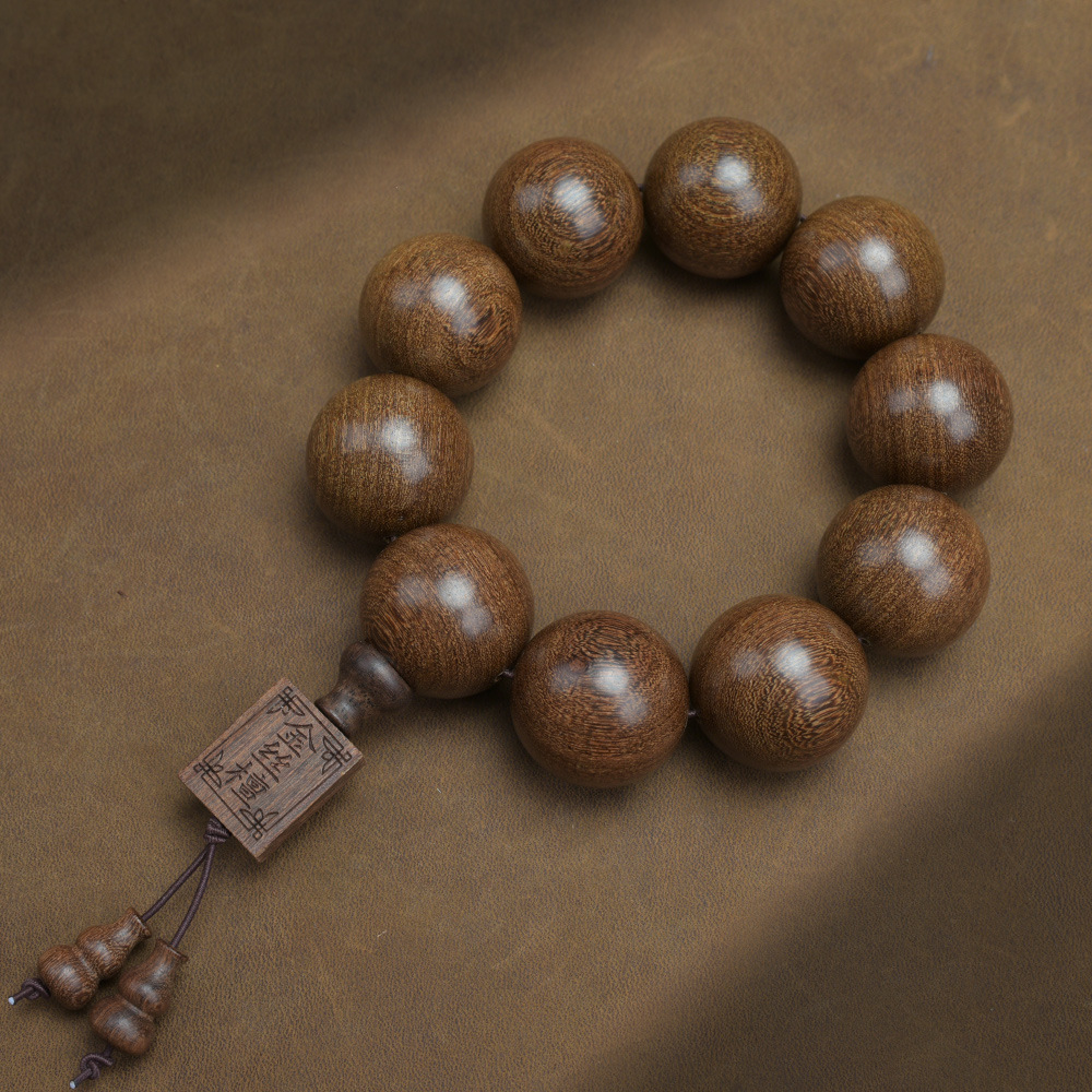Golden Sandalwood Old Material Buddhist Bead Bracelet