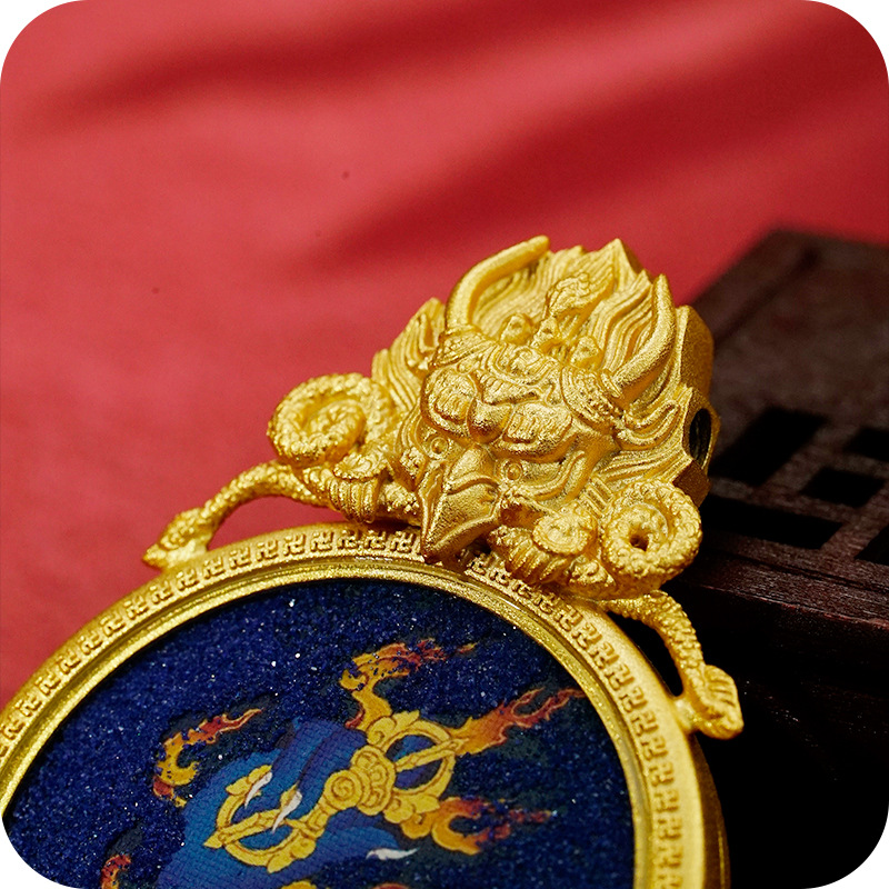 Handmade Pendant Tibetan Style Great Peacock Bird Thangka