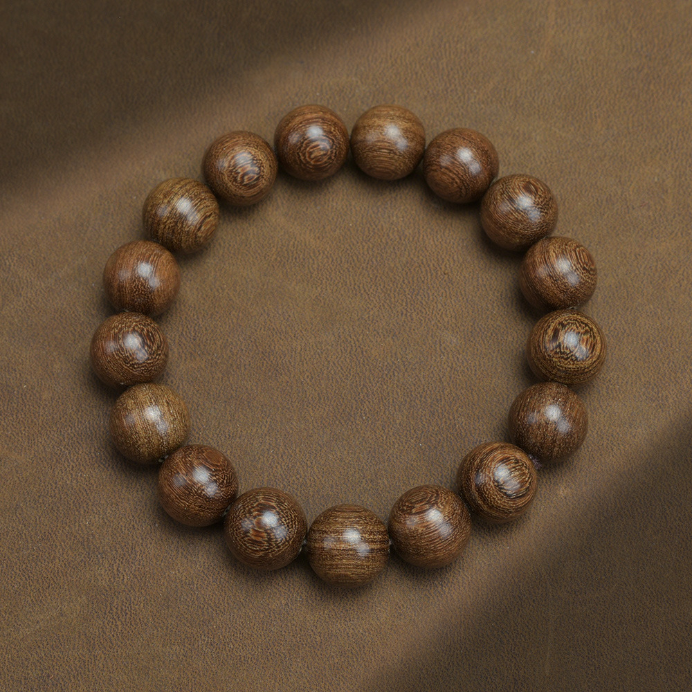 Golden Sandalwood Old Material Buddhist Bead Bracelet