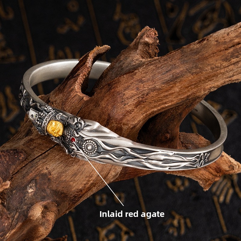Tibetan Pure Silver Zaki Ram Bracelet