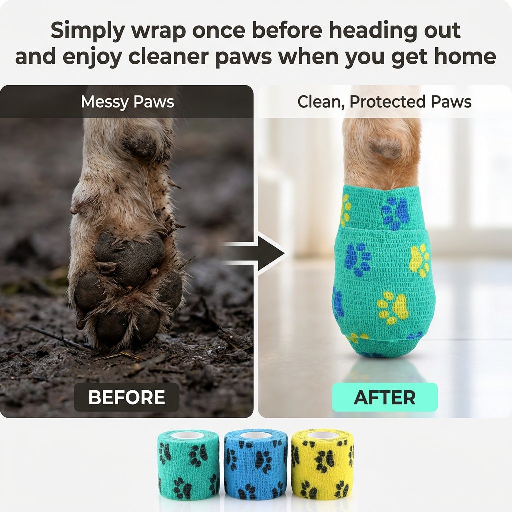 🐶Self-Adhesive Dog Paw Wrap for No-Shoe Walks