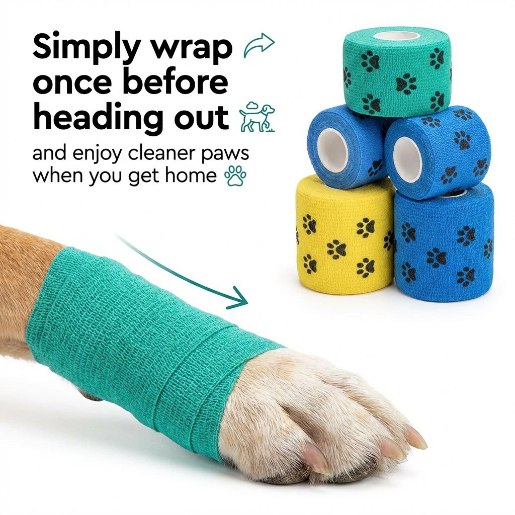 🐶Self-Adhesive Dog Paw Wrap for No-Shoe Walks