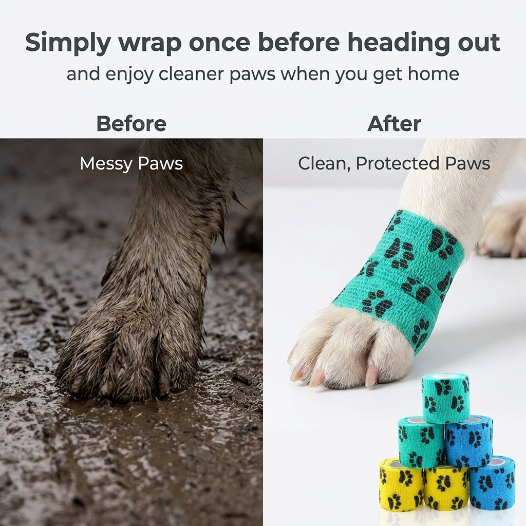 🐶Self-Adhesive Dog Paw Wrap for No-Shoe Walks