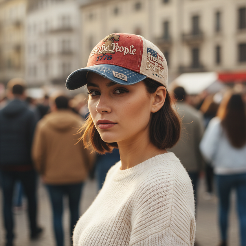 🏆Flash Sale 60% OFF -  🇺🇸 We the People 1776 Vintage Patriotic Cap
