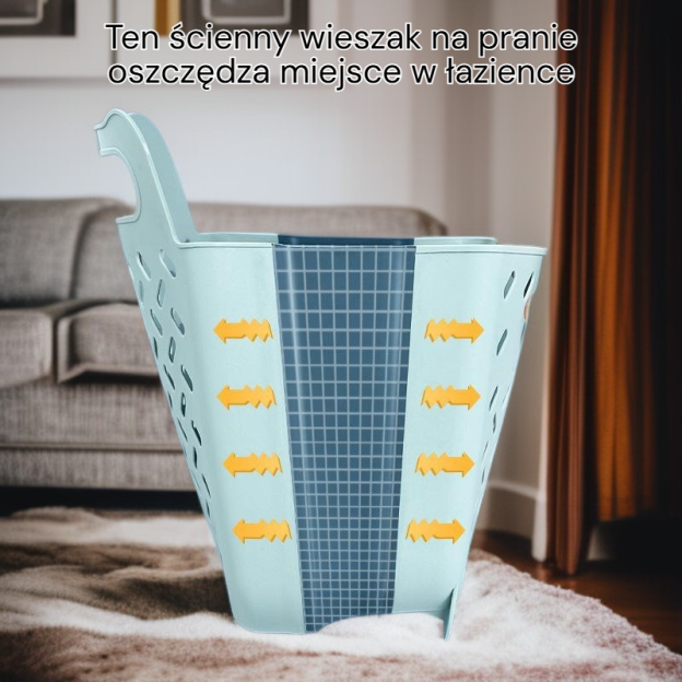 Wieszak na brudną bieliznę ścienny