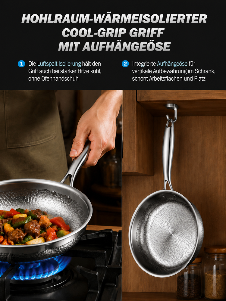 🍳✨ Kochen wie ein Profi – mit der neuen Titan-Bratpfanne Entdecken Sie eine robuste Bratpfanne mit modernem Design und hervorragender Wärmeleistung – für mehr Freude beim täglichen Kochen. 🔥
