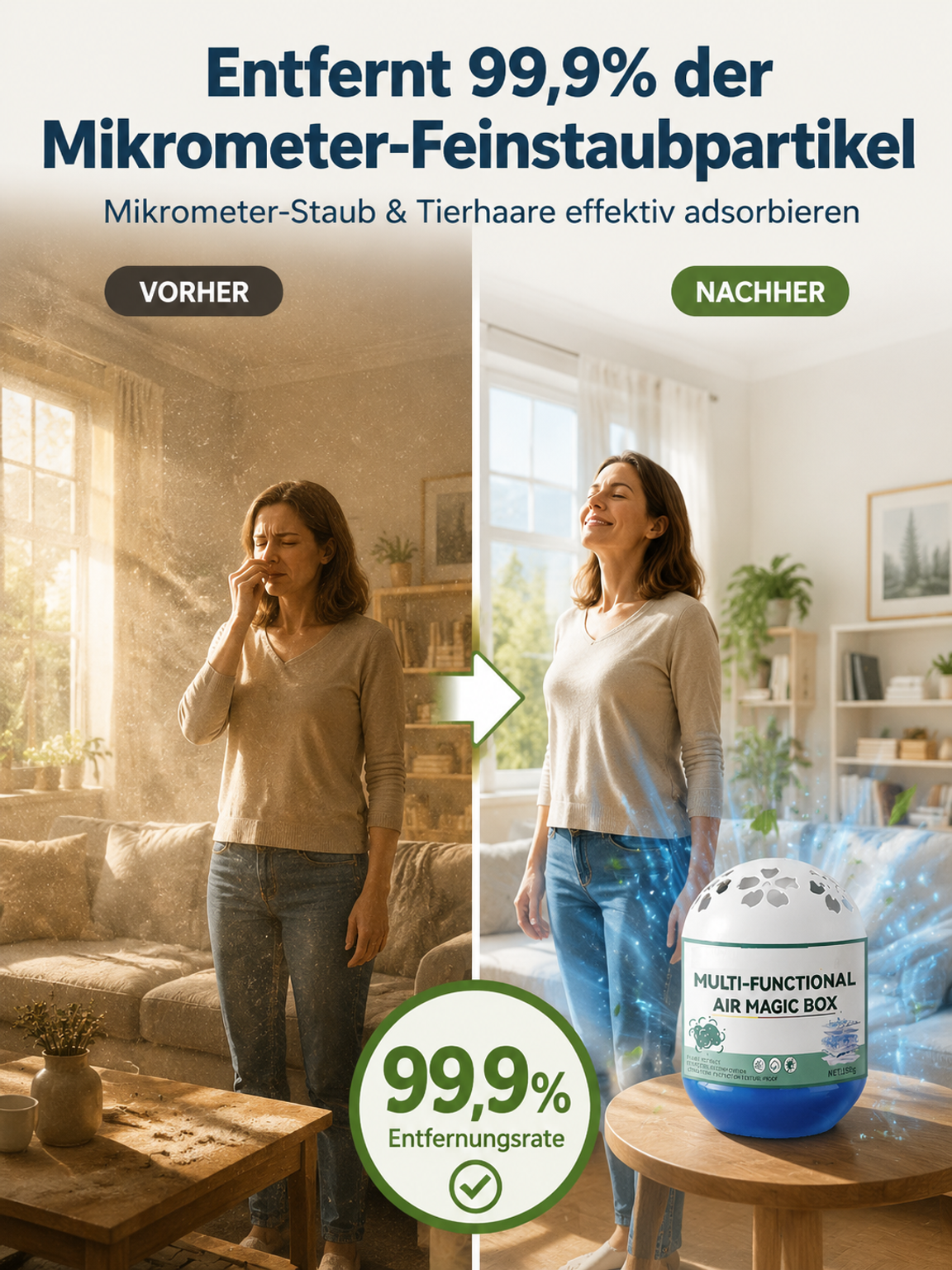 🦠 Dies ist der ultimative Feind von Staub, Schimmel, Formaldehyd und schädlichen Substanzen in der Luft! Damit müssen Sie fast nie wieder putzen!