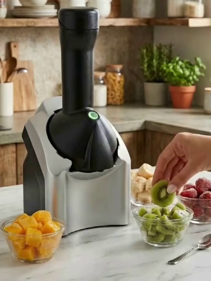 【100% Vegan und Laktosefrei】Vollautomatische Eiscrememaschine✨Erhält 98% der Vitamine. Die ultimative gesunde Eismaschine 100% reines Fruchteis in wenigen Sekunden. 0g Fett. 0g Zuckerzusatz. Perfekt für die ganze Familie.