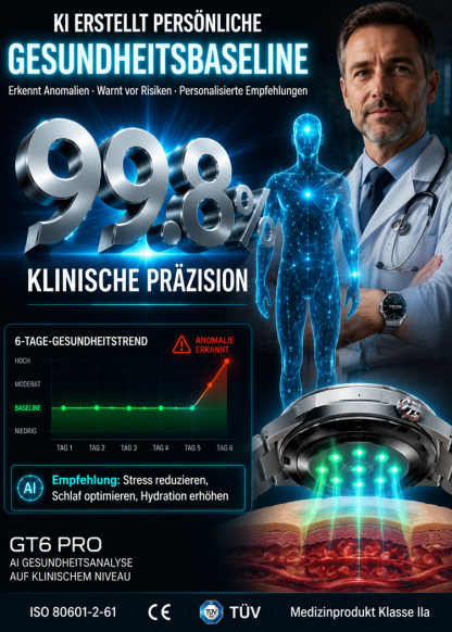 【⌚ Ihr Manager für ein gesundes Leben! Die neue GT6 feiert ihr Debüt!】